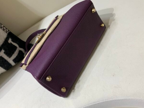 Top Quality Kelly 28CM 59 RAISIN Togo Leather Gold Hardware
