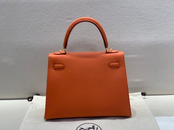 Original Quality 1:1 To Make Kelly 25CM 93 Orange Epsom Leather GHW