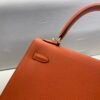 Original Quality 1:1 To Make Kelly 25CM 93 Orange Epsom Leather GHW