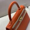 Original Quality 1:1 To Make Kelly 25CM 93 Orange Epsom Leather GHW