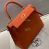 Original Quality 1:1 To Make Kelly 25CM 93 Orange Epsom Leather GHW