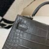 Global Shipping Mini Kelly 19CM 88 Graphite Alligator Skin Original Package