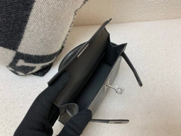 Global Shipping Mini Kelly 19CM 88 Graphite Alligator Skin Original Package