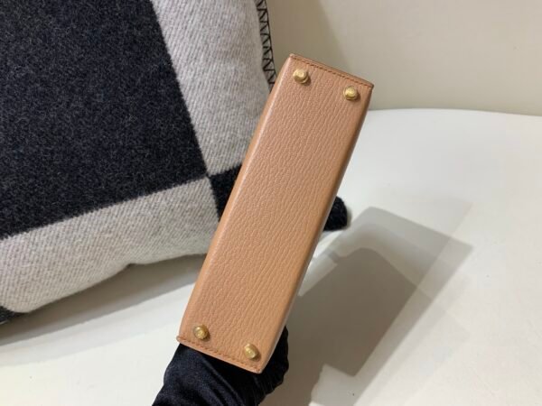 Top Quality Mini Kelly 19CM Chevre Leather 2J Gold Hardware