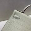 Mini Kelly 19CM Alligator Skin Y1 Vanille Full Handmade Silver Hardware