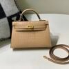 Full Handmade Mini Kelly 19CM 0M Chai Alligator Skin Gold Hardware