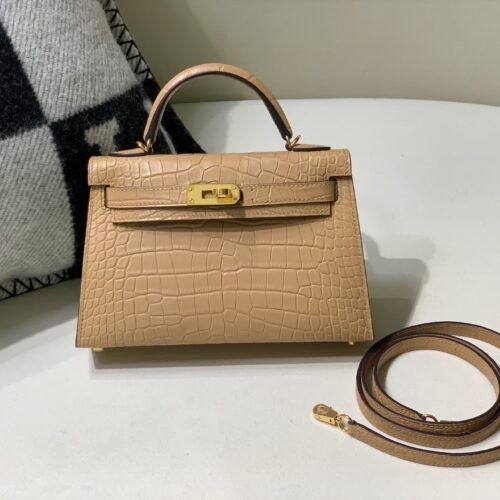 wsxc1754593365188_0 Full Handmade Mini Kelly 19CM 0M Chai Alligator Skin Gold Hardware