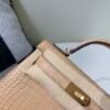 Full Handmade Mini Kelly 19CM 0M Chai Alligator Skin Gold Hardware