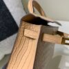Full Handmade Mini Kelly 19CM 0M Chai Alligator Skin Gold Hardware