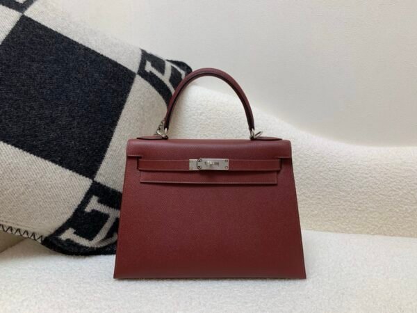 Top Quality Kelly 28CM 0G Epsom Leather Silver Hardware