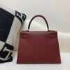 Top Quality Kelly 28CM 0G Epsom Leather Silver Hardware