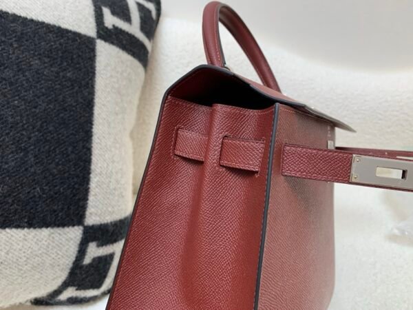 Top Quality Kelly 28CM 0G Epsom Leather Silver Hardware