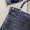 Top Quality Kelly 25CM CK37 Porosus Gold Hardware Matt crocodile leather