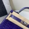 wsxc1759082489973_2 Mini Kelly 19CM M3 Blue Encre Alligator Skin Silver Hardware Full Handmade