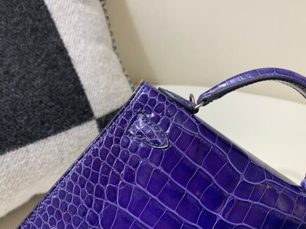 wsxc1759082489973_3 Mini Kelly 19CM M3 Blue Encre Alligator Skin Silver Hardware Full Handmade