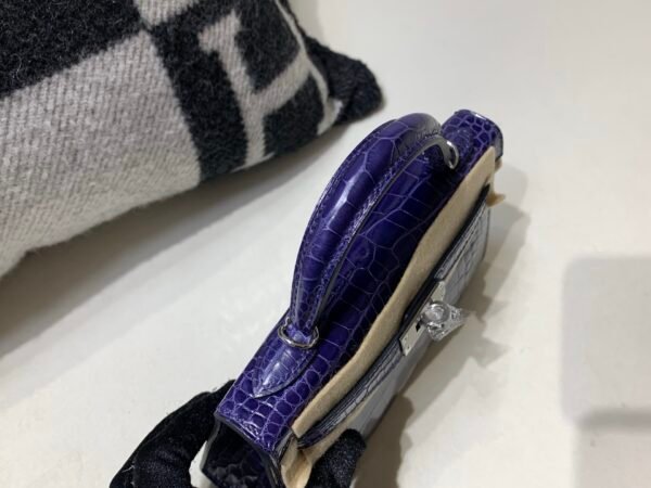 wsxc1759082489973_4 Mini Kelly 19CM M3 Blue Encre Alligator Skin Silver Hardware Full Handmade