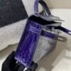 wsxc1759082490590_6 Mini Kelly 19CM M3 Blue Encre Alligator Skin Silver Hardware Full Handmade