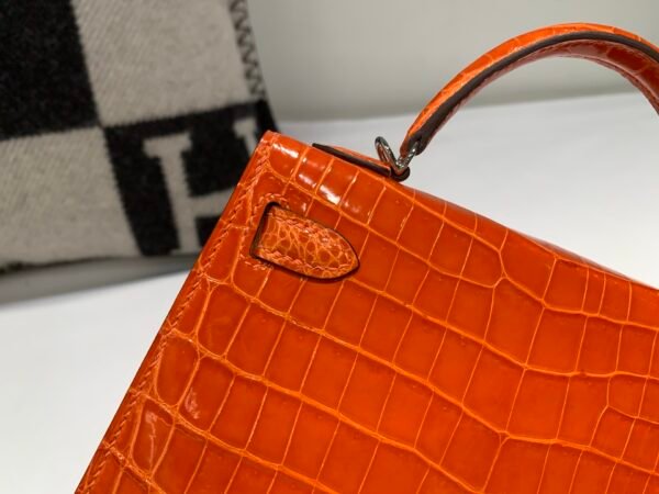 wsxc1759082494413_3 Top Handmade Mini Kelly 19CM Alligator Skin Gold Hardware 93 Orange