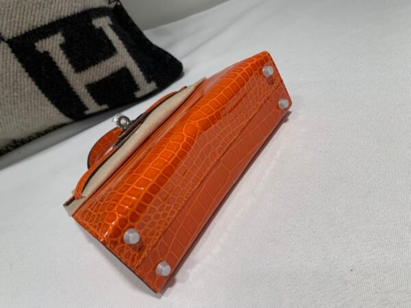 wsxc1759082494413_5 Top Handmade Mini Kelly 19CM Alligator Skin Gold Hardware 93 Orange