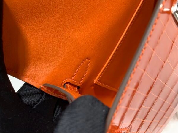 wsxc1759082494631_7 Top Handmade Mini Kelly 19CM Alligator Skin Gold Hardware 93 Orange