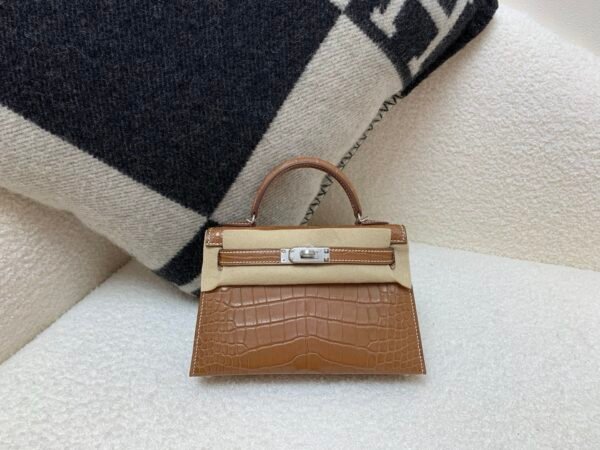 Matte Crocodile Mini kelly 19cm Favue Full Handmade