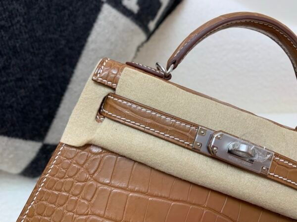 Matte Crocodile Mini kelly 19cm Favue Full Handmade