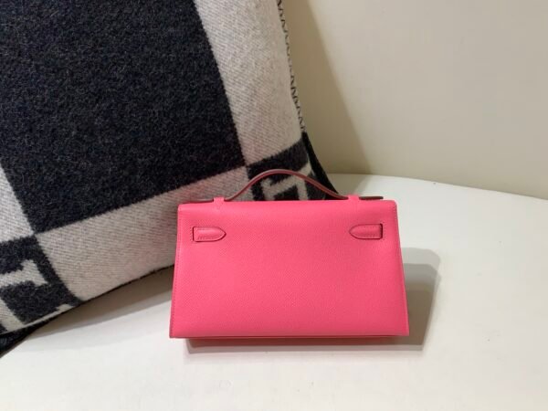 8W Rose Azalee Global Sales Kelly Pochette 22CM Swift Leather Gold Hardware