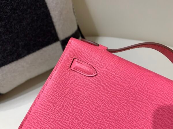 8W Rose Azalee Global Sales Kelly Pochette 22CM Swift Leather Gold Hardware
