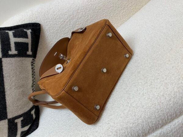 Lindy 26CM Suede Swift Leather CK37 Silver Hardware Full Handmade