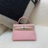 wsxc1761399833998_0 Mini Kelly 19CM 3Q Rose Saiura Chevre Leather Silver Hardware