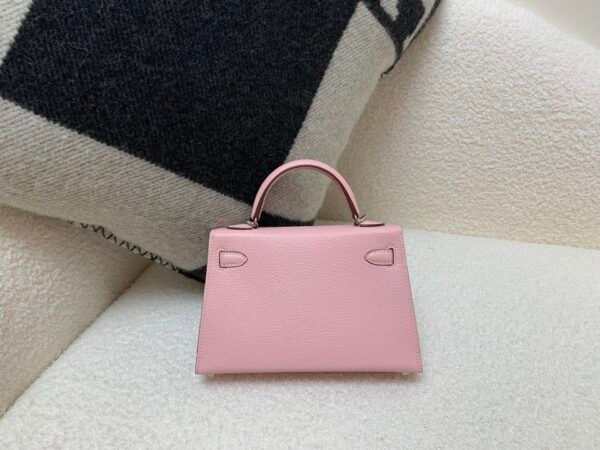 wsxc1761399833998_1 Mini Kelly 19CM 3Q Rose Saiura Chevre Leather Silver Hardware