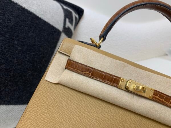 Kelly Touch 0M Chai Alligator Skin Epsom Leather Gold Hardware