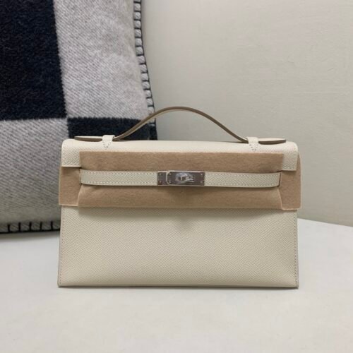 wsxc1762256871558_0 Good Price Kelly Pochette 22CM 10 Craie Epsom Leather SHW