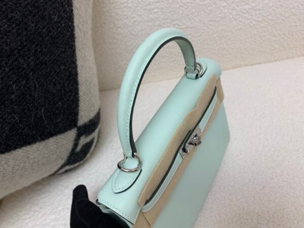 wsxc1762256875693_5 Kelly 25CM 6W Menthe Swift Leather Top Handmade Silver Hardware