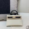 H bags Mini Kelly 19CM 10 Craie matching 89 Nior Epsom Leather