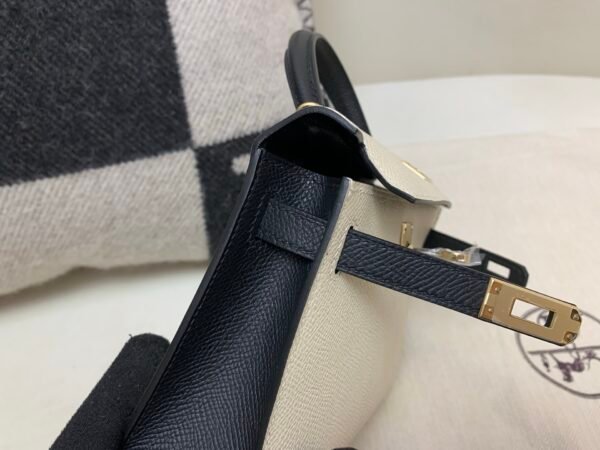 H bags Mini Kelly 19CM 10 Craie matching 89 Nior Epsom Leather