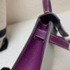 Mini Kelly 19CM 80 Gris Perle P9 Anemone Champagne Gold Buckle