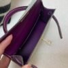 Mini Kelly 19CM 80 Gris Perle P9 Anemone Champagne Gold Buckle