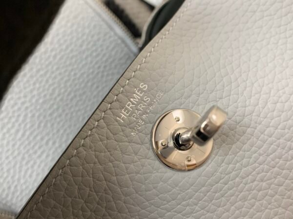Top Handmade Lindy Price 19CM 8C Gri Elephant Swift Leather Silver Hardware