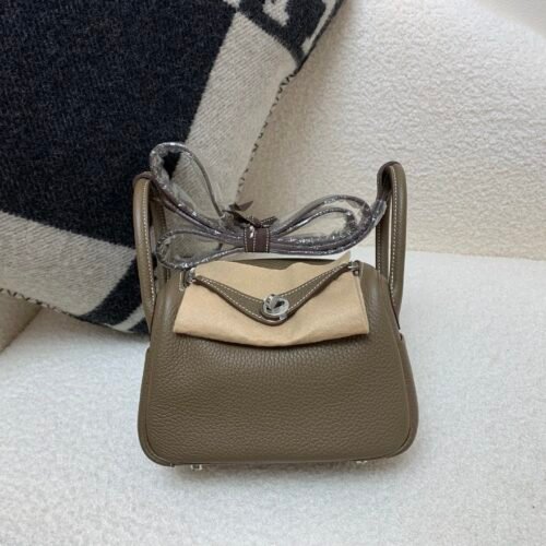 wsxc1763048400498_0 Top Handmade Lindy Price 19CM 8C Gri Elephant Swift Leather Silver Hardware
