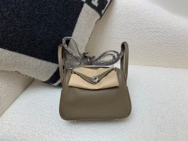 Top Handmade Lindy Price 19CM 8C Gri Elephant Swift Leather Silver Hardware