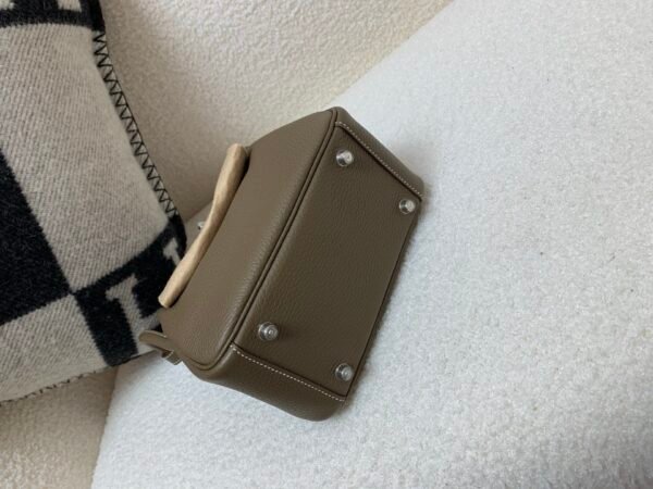 Top Handmade Lindy Price 19CM 8C Gri Elephant Swift Leather Silver Hardware