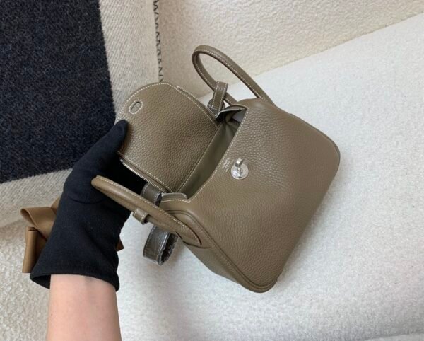 Top Handmade Lindy Price 19CM 8C Gri Elephant Swift Leather Silver Hardware