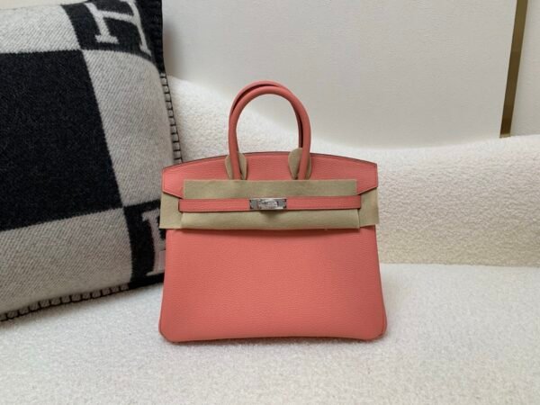 Full Handmade Birkin 25cm U5 Rose eLipstick Togo Leather SHW