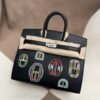 Full Handmade Birkin 20cm Badge 89 Nior Swift Leather SHW
