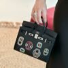 Full Handmade Birkin 20cm Badge 89 Nior Swift Leather SHW