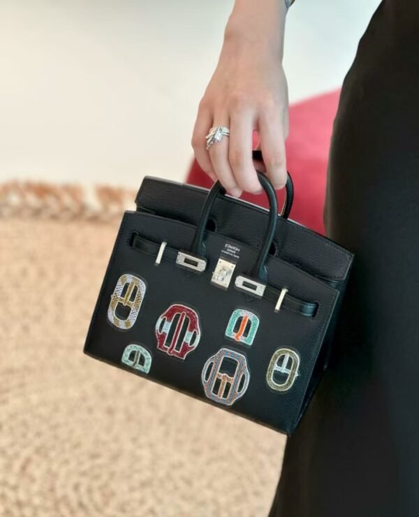Full Handmade Birkin 20cm Badge 89 Nior Swift Leather SHW