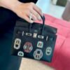 Full Handmade Birkin 20cm Badge 89 Nior Swift Leather SHW
