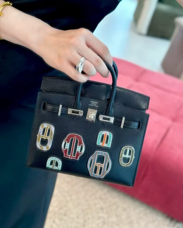 Full Handmade Birkin 20cm Badge 89 Nior Swift Leather SHW