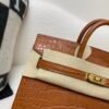 Global Sale Alligator Skin Birkin 20CM CK37 Gold Hardware